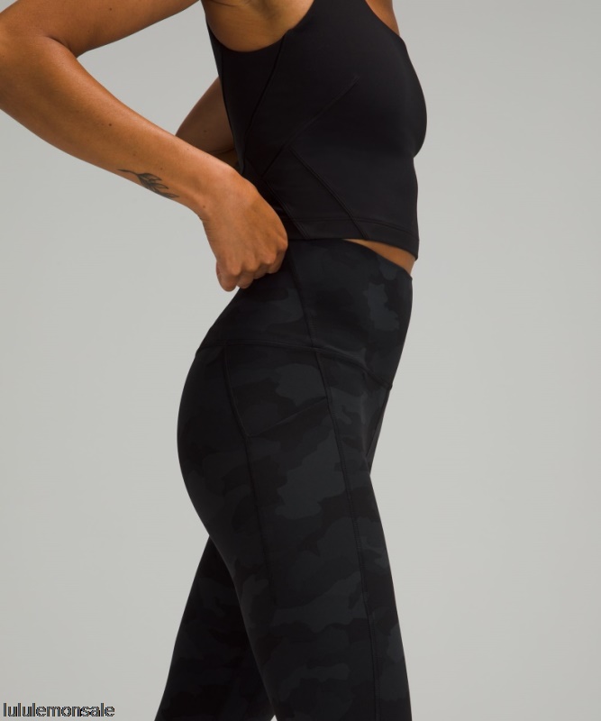 Lululemon Damen DELULU055 | Lululemon Deutschland Camo Deep Carbon Mehrreihige Hoch Sitzende Hose Mit Taschen 25